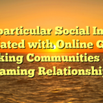 The particular Social Impact associated with Online Games: Making Communities and Framing Relationships