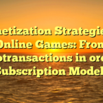 Monetization Strategies in Online Games: From Microtransactions in order to Subscription Models